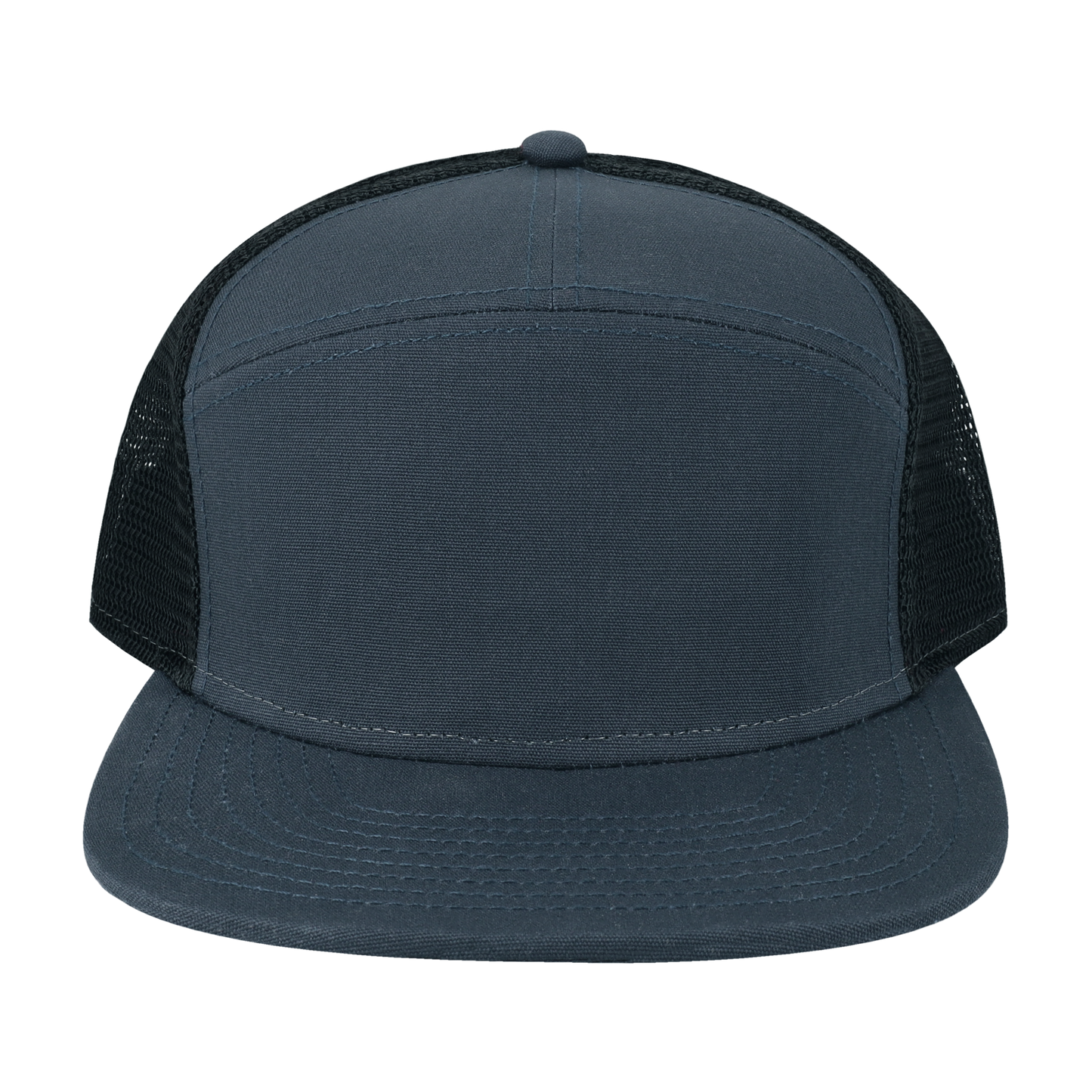 H7FB Hopback 7-Panel Flat Brim Trucker Hat