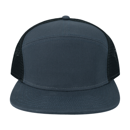 H7FB Hopback 7-Panel Flat Brim Trucker Hat