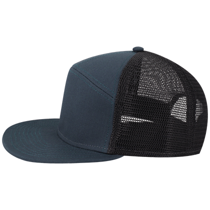 H7FB Hopback 7-Panel Flat Brim Trucker Hat